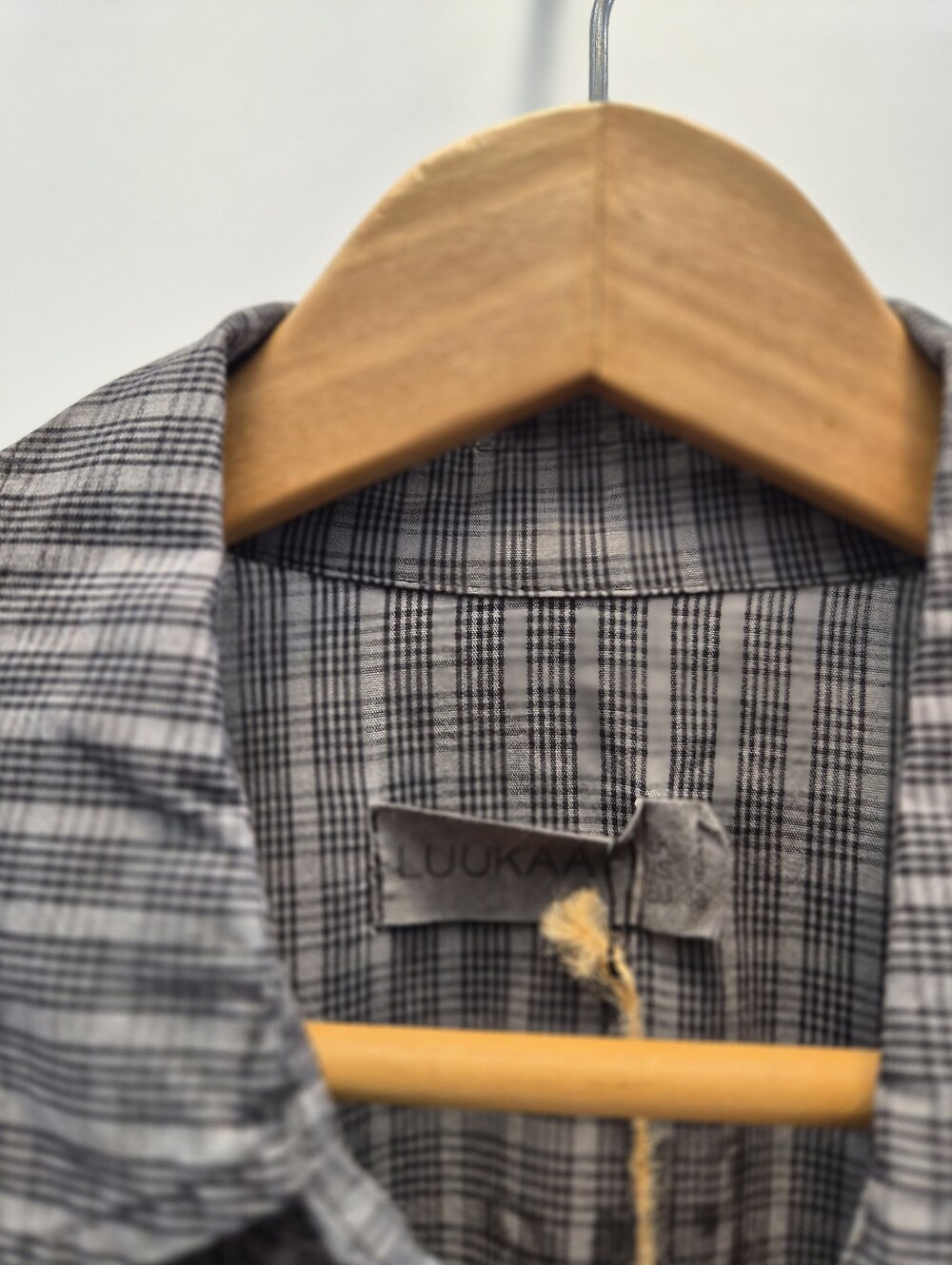 Luukaa Dark Academia Grunge Plaid Grid Tunic Shirt Dress Imagine Peace Size 8 - Picture 4 of 16